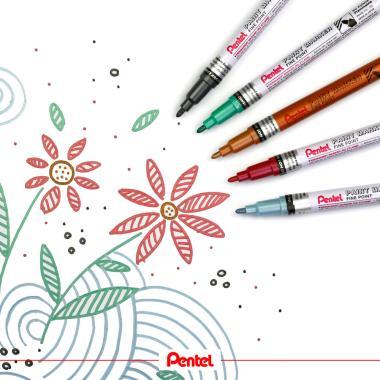 Pentel lakkmarker kerek hegyű 1,5 mm - gyöngyházzöld
